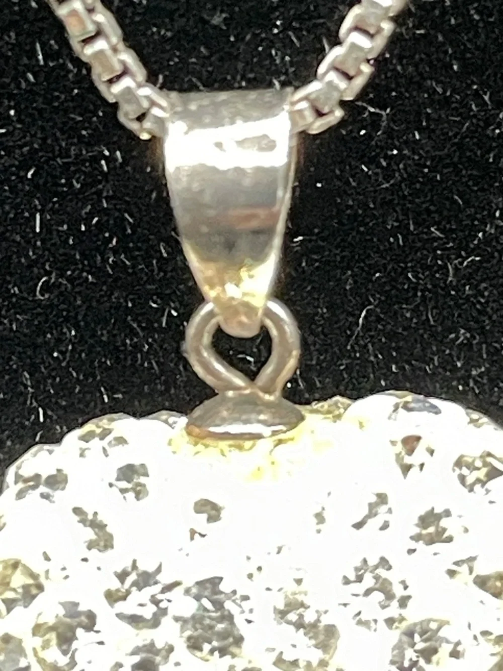 Sterling Silver Pave Rhinestone Puffy Heart Pendant Necklace